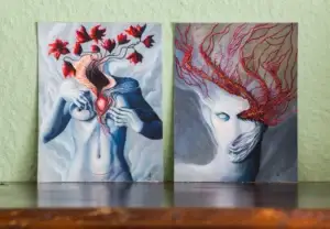 2 Amaryllis mini-prints